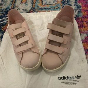Pink Adidas Stan Smith Velcro Sneakers